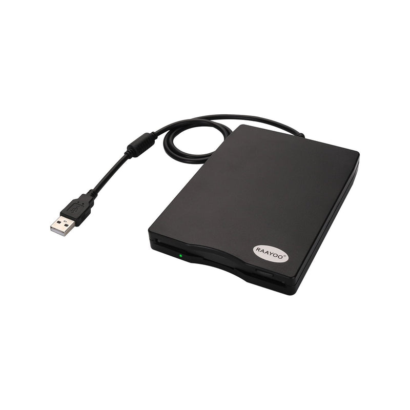  [AUSTRALIA] - USB Floppy Disk Reader Drive, RAAYOO 3.5” External Portable 1.44 MB FDD Diskette Drive for Windows 7/8/2000/XP/Vista PC Laptop Desktop Notebook Computer Plug and Play No Extra Drivers– Black