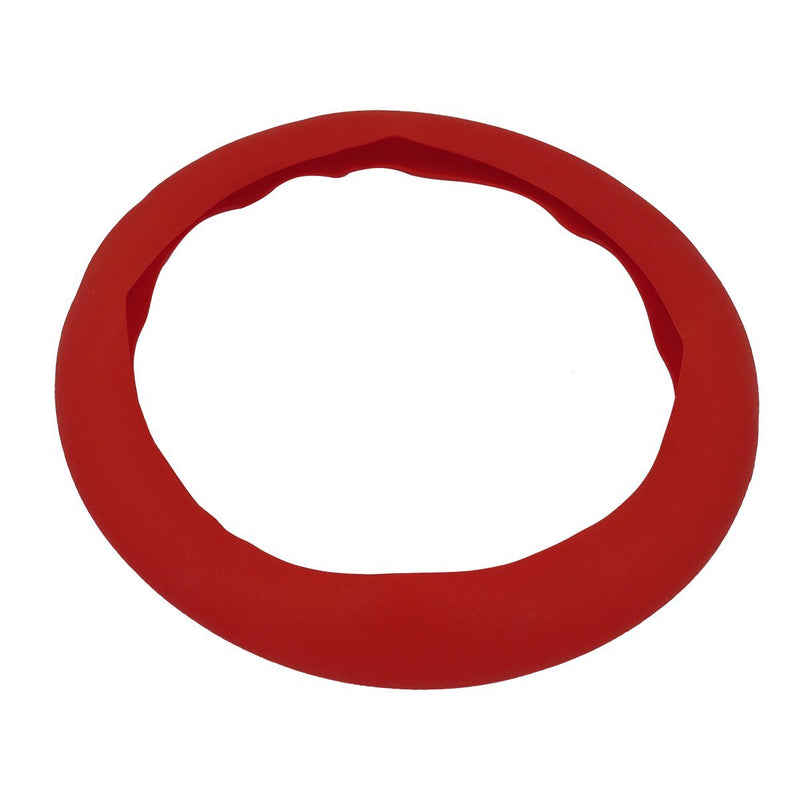  [AUSTRALIA] - JYSDYL Silicone Auto Steering Wheel Cover Universal(Red) Red