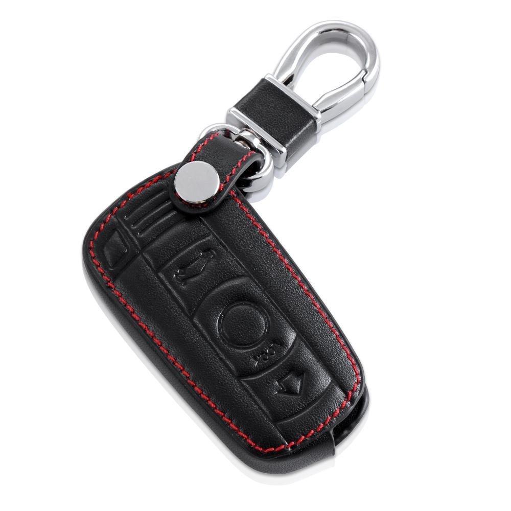 KAWIHEN Leather Smart Remote Key Fob Case Holder Cover For Ford BMW 3 5 6 7 Series KR55WK49127 KR55WK49123 - LeoForward Australia