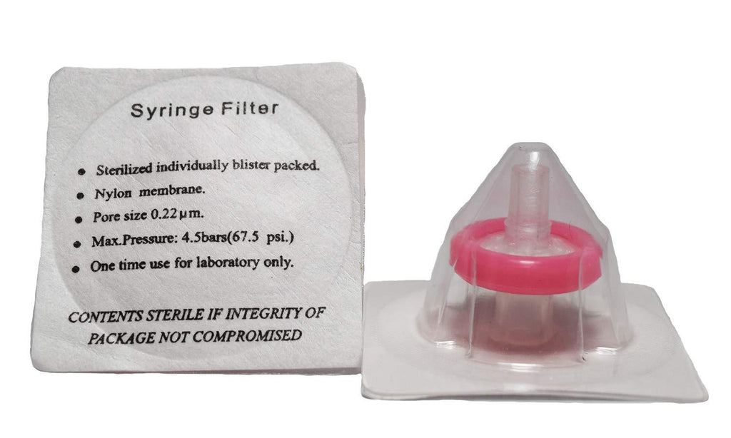 ADVANGENE Syringe Filter Sterile, Nylon, 0.22 Micron, 13mm Pink (75/PK) - LeoForward Australia