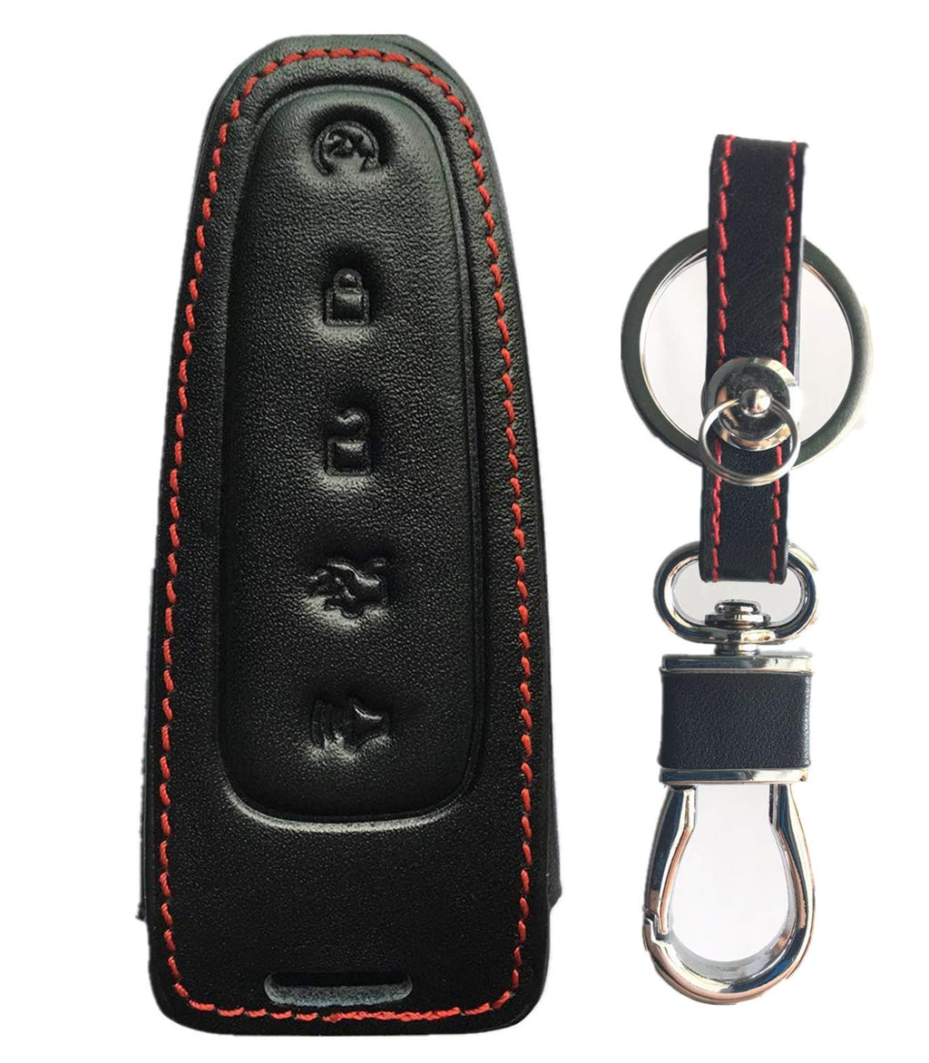  [AUSTRALIA] - KAWIHEN Leather Key Fob Case Fit for Ford C-Max Edge Escape Expedition Explorer Flex Focus Taurus Lincoln MKS MKT MKX M3N5WY8609 7812A-5WY8609 164-R8092