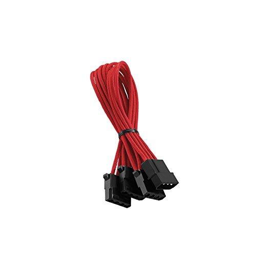 CableMod ModFlex Sleeved Molex to 3 x Molex Adapter (Red, 60cm) Red - LeoForward Australia