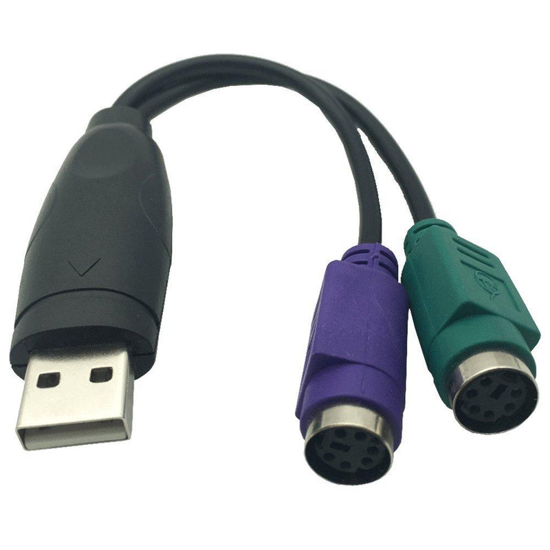 [AUSTRALIA] - DONG USB to PS/2 PS2 Male to Female Cable Adapter Converter Use USB to PS2 Cord Converter Adapter for Keyboard Mouse