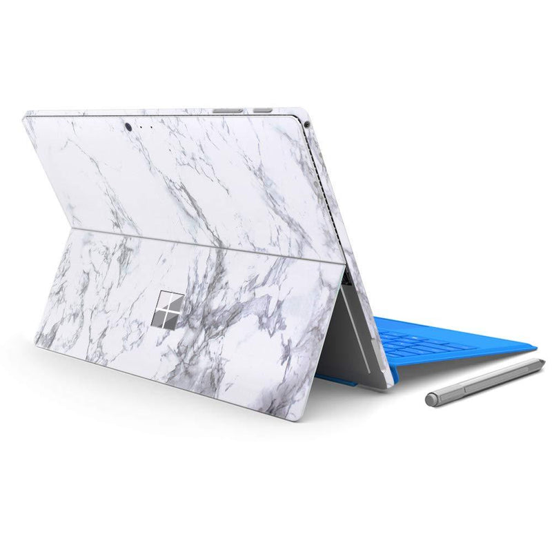  [AUSTRALIA] - MasiBloom Decal Sticker Protective Skin for 12.3” Microsoft Surface Pro 6 2018 Released & New Surface Pro 2017 & Pro 4 (for Surface Pro 6/5/4, Marble- White) for Surface Pro 6/ Pro 5/ Pro 4