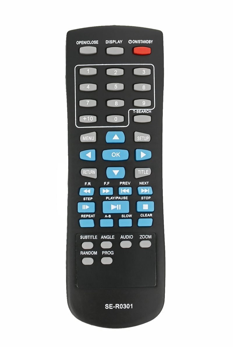 Se-r0301 ser0301 Replace Remote fit for Toshiba DVD Player SD-4100KU2 SD-4100 SD-4100KU SD-4200 SDK790KU SD-4200KU SD4300KU SD4300 SD-3300 SD-3300KU SD-4100KC SD-K780KC SD-1010KB SD-1015KB SD-1010 - LeoForward Australia