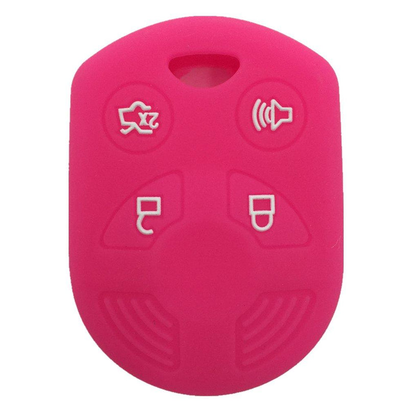 Ezzy Auto Rose 4 Buttons Silicone Rubber Key Fob Case Key Cover Key Jacket Skin Protector fit for Escape Explorer - LeoForward Australia