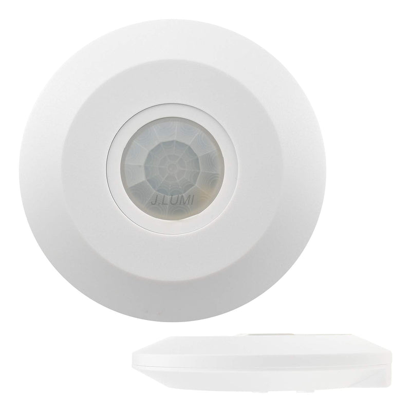  [AUSTRALIA] - J.LUMI YCA1050 PIR Motion Sensor Light Switch 2000W, Ceiling Mount Motion Sensor Ceiling Motion Sensor Switch, PIR Sensor, Slim Profile, White (85-265V AC)