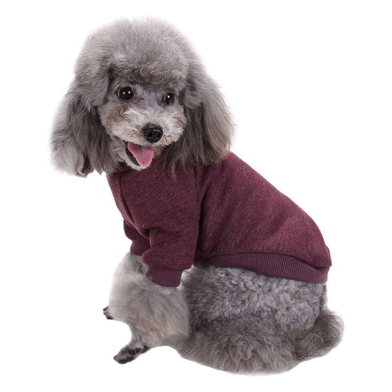 Jecikelon Pet Dog Clothes Knitwear Dog Sweater Soft Thickening Warm Pup Dogs Shirt Winter Puppy Sweater for Dogs (Brown, XXS) XX-Small Brown - LeoForward Australia