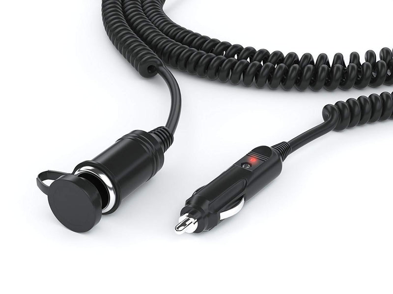  [AUSTRALIA] - Cigarette Lighter Extension Cord 12V Car Charger Socket Power Plug Cable 18AWG - UL Listed EXTRA LONG (6 Ft Uncoiled / 1.5 Ft Coiled)