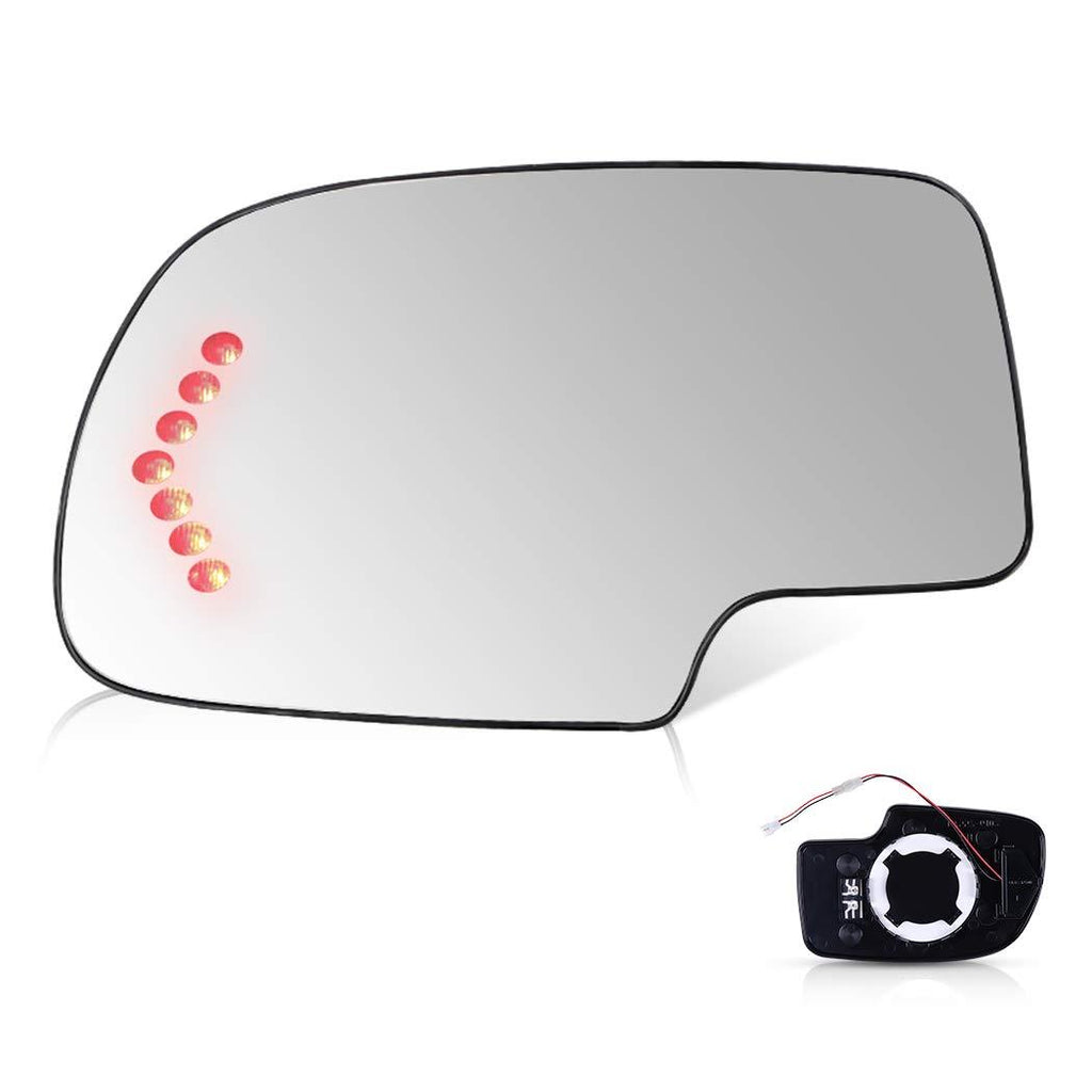  [AUSTRALIA] - SCITOO Compatible fit for Exterior Mirror Replacement Glasses Driver Left Side Power Heated Signal 2003-2007 Chevy Silverado Suburban GMC Sierra Yukon Replacement Tow Mirror Driver Side