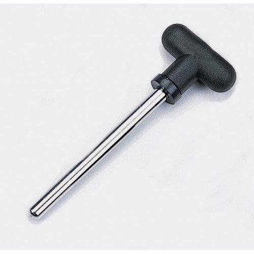  [AUSTRALIA] - Pin, Tensile - 3/8" Diameter | 3-3/4" Locking Space || Round Black Plastic T Knob | Universal Weight Stack Replacement SELECTOR KEY -| DETENT Hitch PINS || Chrome Plated Steel Shaft | by SBD