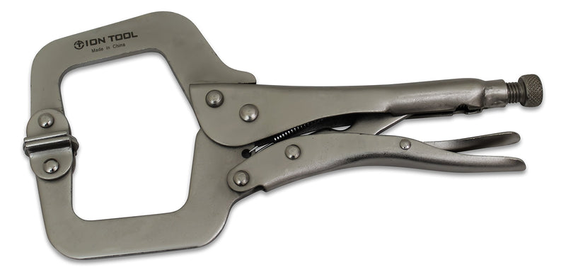  [AUSTRALIA] - ION TOOL 11” C-Clamp Locking Pliers, Large, Swivel Pads