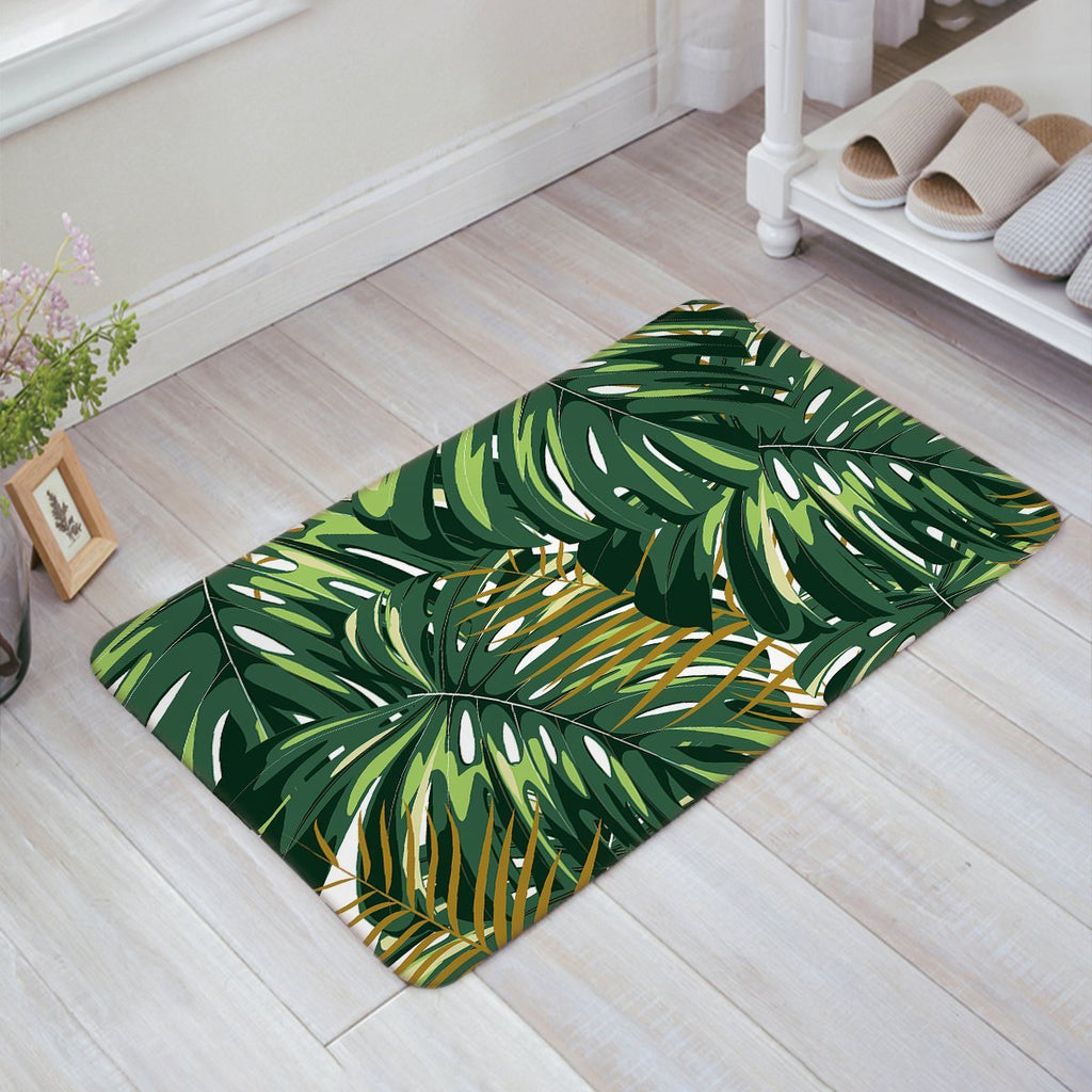  [AUSTRALIA] - Libaoge Tropical Palm Leaves Doormat Welcome Mat Entrance Mat Indoor/Outdoor Door Mats Floor Mat Bath Mat