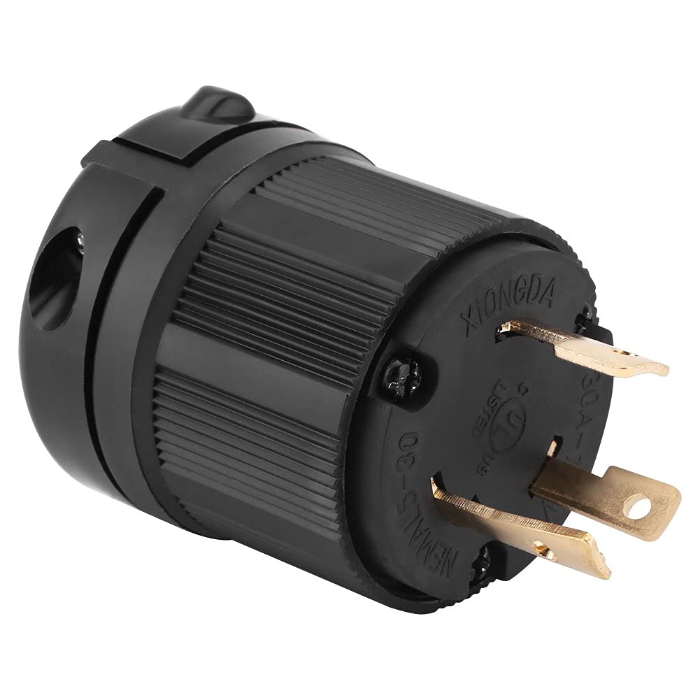  [AUSTRALIA] - NEMA L5-30P 30 Amp 125 Volt Twist Lock Male Plug USA 3 Pole Industrial Grade Grounding 3-Prong Power Generator Plug