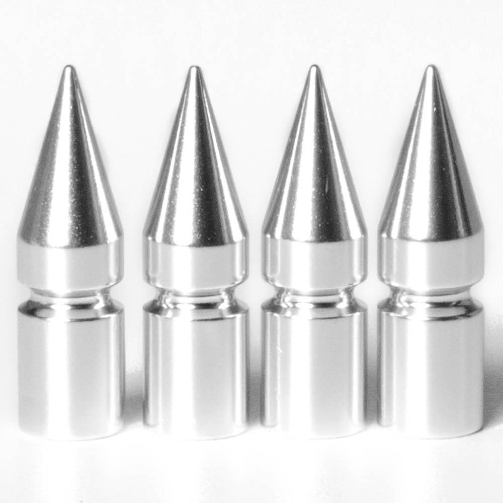 Circuit Performance VC6 Series Silver Aluminum Spiked Valve Stem Caps (Set of 4) - LeoForward Australia