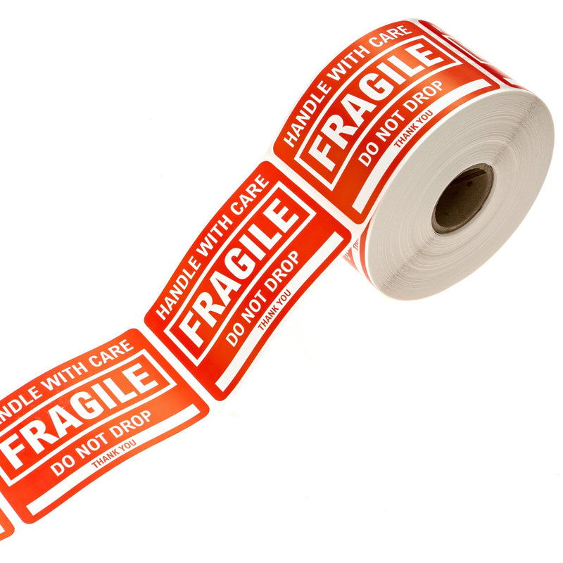 2" x 3" Fragile Stickers Handle with Care Shipping/Packing Label - LeoForward Australia