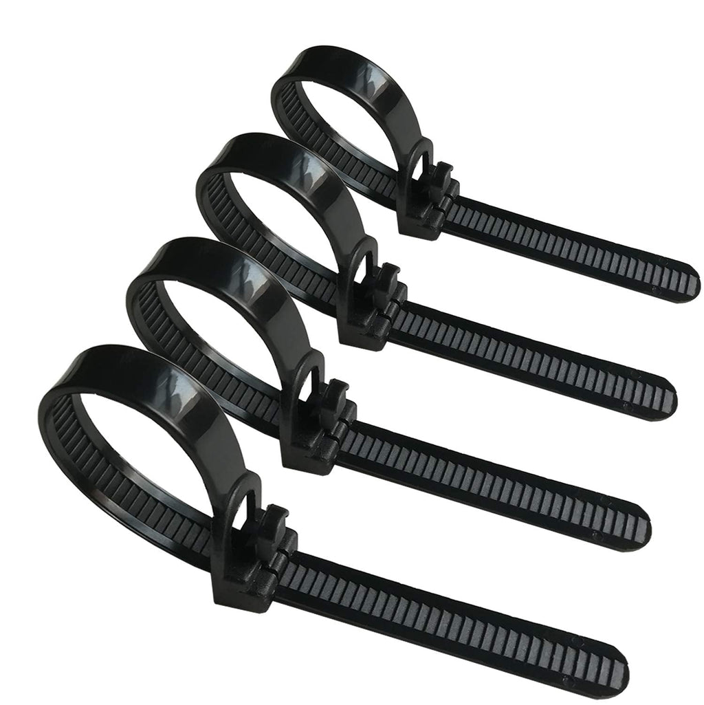  [AUSTRALIA] - [50 Pieces] Reusable Cable Ties, Canwn Nylon Heavy Duty Zip Ties Mini Flexible Cable Tidies Slipknot Straps(Black) Black