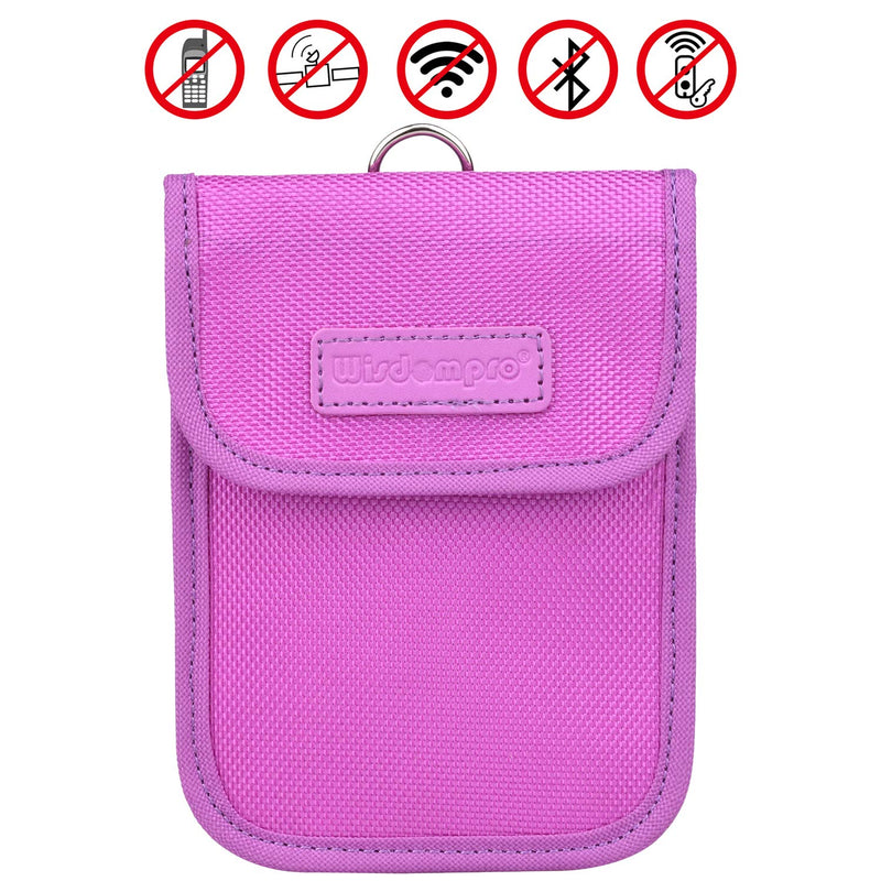 Faraday Bag for Key Fob, Wisdompro WP4694 RFID Key Fob Protector RF Car Signal Blocking, Anti-Theft Pouch, Anti-Hacking Case Blocker - Purple - LeoForward Australia