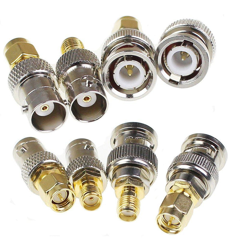 SMA to BNC Kits Adapter Male Female 2 Set 8pcs RF Coax Coaxial Connector - LeoForward Australia