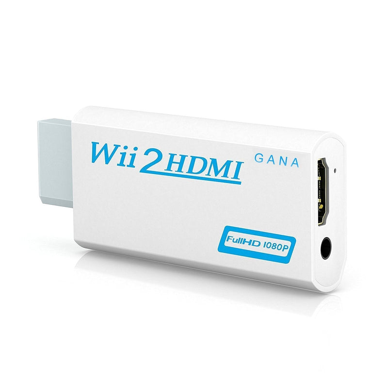 Wii to hdmi Converter, Gana wii to hdmi Adapter, wii to hdmi1080p 720p Connector Output Video & 3.5mm Audio - Supports All Wii Display Modes White - LeoForward Australia