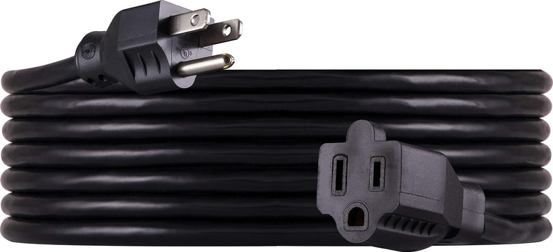 UltraPro 15 Ft Extension Cord, Double Insulated, Indoor/Outdoor, General Purpose, 3 Wire, 16 Gauge, Ideal for Outdoor Lighting, UL Listed, Black, 36824-T1 1 Pack - LeoForward Australia