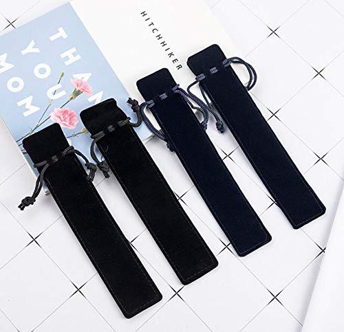 20pcs Velvet Drawstring Pen Pouch,Velvet Pen Pouch Case Pencil Bag Pen Bag/Holder (Black Color) Black - LeoForward Australia