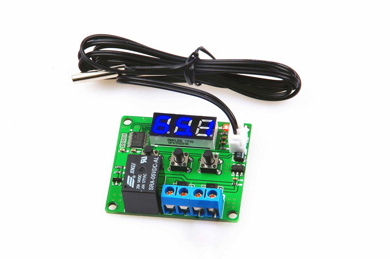  [AUSTRALIA] - NOYITO Digital Temperature Controller Module -58℉ to +257 ℉ Temperature Control Switch NTC Waterproof Sensor Probe - Blue LED Display Suitable for kinds of temperature control system (5V) 5 Volt
