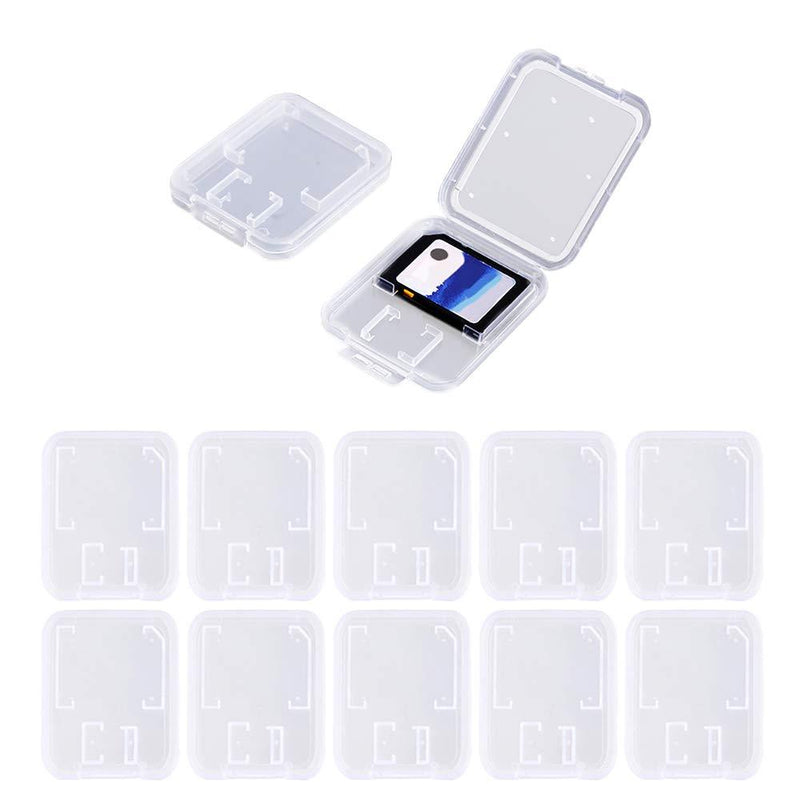  [AUSTRALIA] - 10pcs Clear Plastic Memory Card Case Compatible with SD Micro SD T-Flash Card