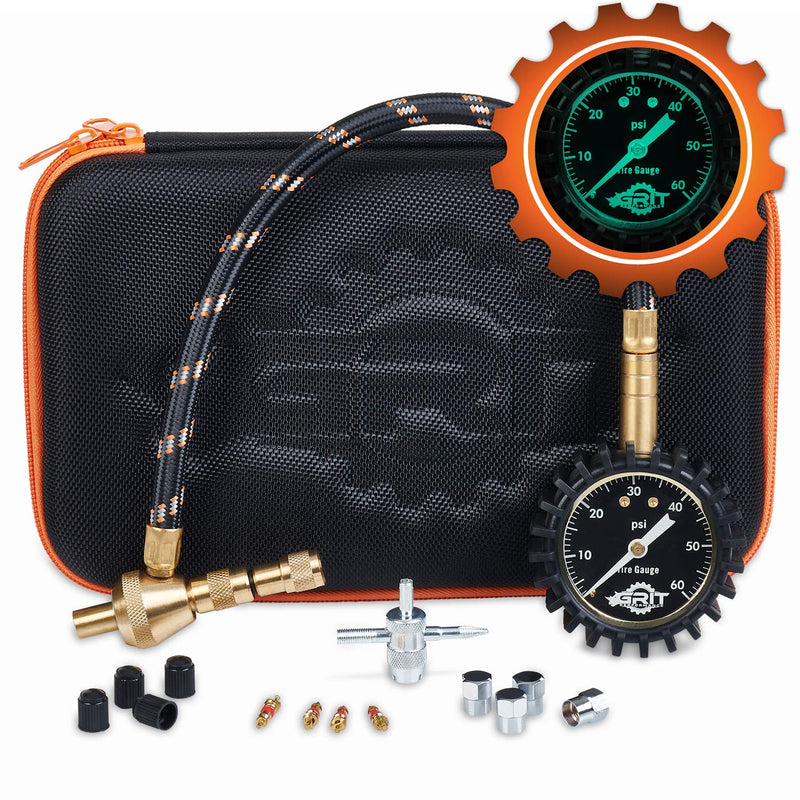 Rapid Air Down Tire Deflator Offroad Kit, PSI Tire Pressure Gauge [Glows in Dark] & Custom Foam Case + Chrome Caps & Valve Core Repair Tool | Quickly Deflate 4x4 Off Road Tires on Jeep, Truck, ATV - LeoForward Australia