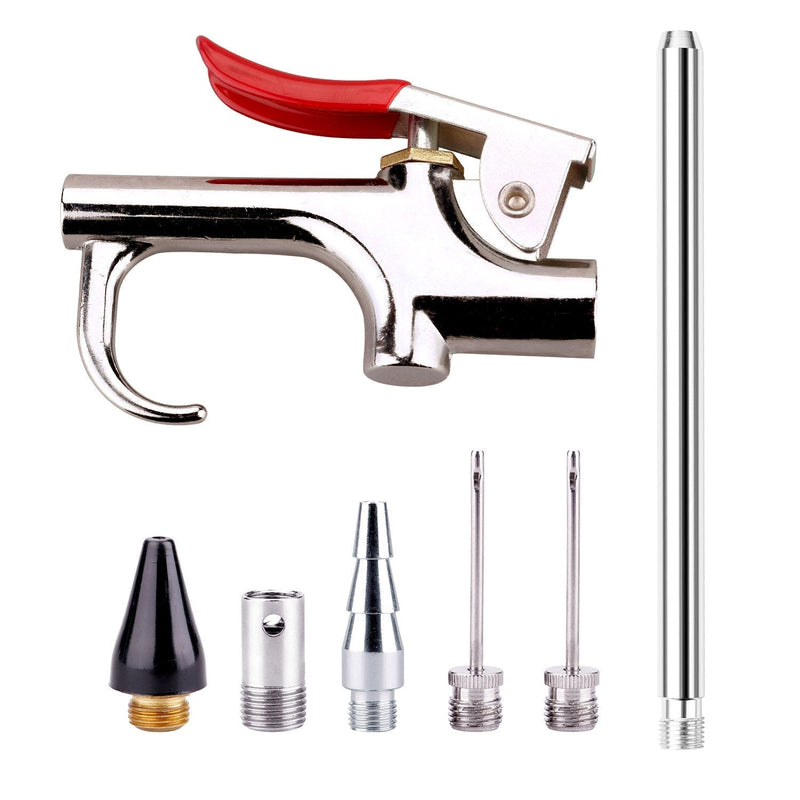  [AUSTRALIA] - WYNNsky Air Blow Gun Accessory Kit with 5 Interchangeable Nozzles - 7 Pieces Air Compressor Tools Kit