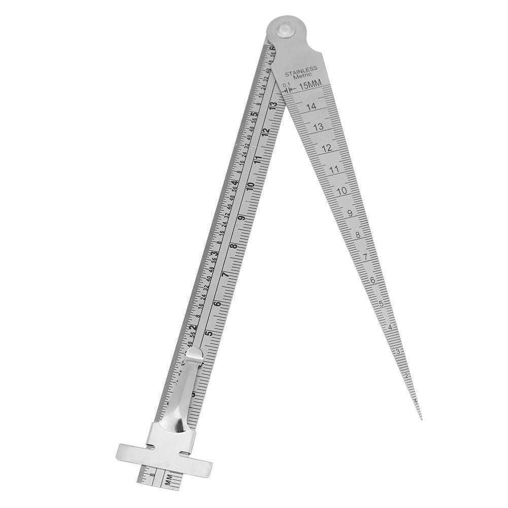  [AUSTRALIA] - Stainless Steel Taper Welding Gauge Test Welding Taper Gap Gauge Depth Ruler Hole Inspection Tool