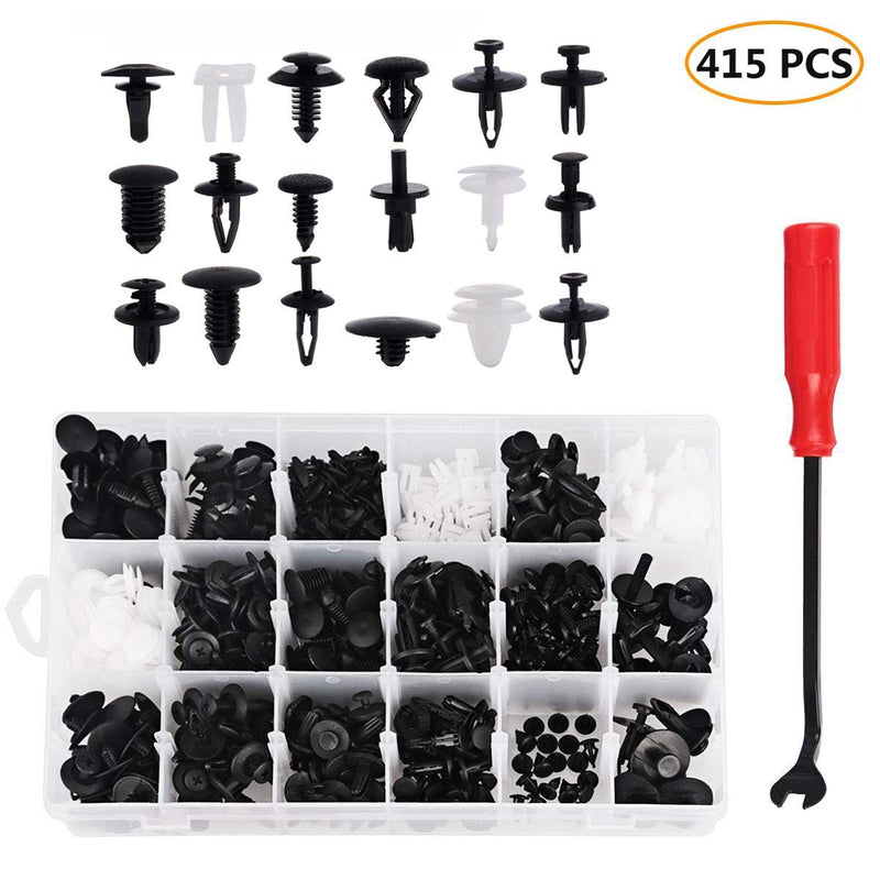 ANTS PART 415 PCS Car Retainer Clips & Plastic Fasteners Kit-18 Most Popular Sizes Auto Push Pin Rivets Set -Door Trim Panel Clips for GM Ford Toyota Honda Chrysler - LeoForward Australia