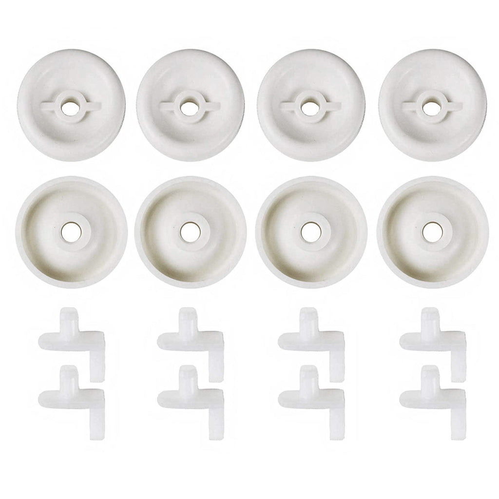  [AUSTRALIA] - (8 Pack) Exact Replacement Dishwasher Dishrack Rollers and Studs - Lower Rack Wheel Kit Compatible with GE, Kenmore, and Hotpoint Dishwashers Part Number WD35X21038