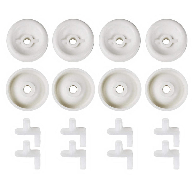  [AUSTRALIA] - (8 Pack) Exact Replacement Dishwasher Dishrack Rollers and Studs - Lower Rack Wheel Kit Compatible with GE, Kenmore, and Hotpoint Dishwashers Part Number WD35X21038