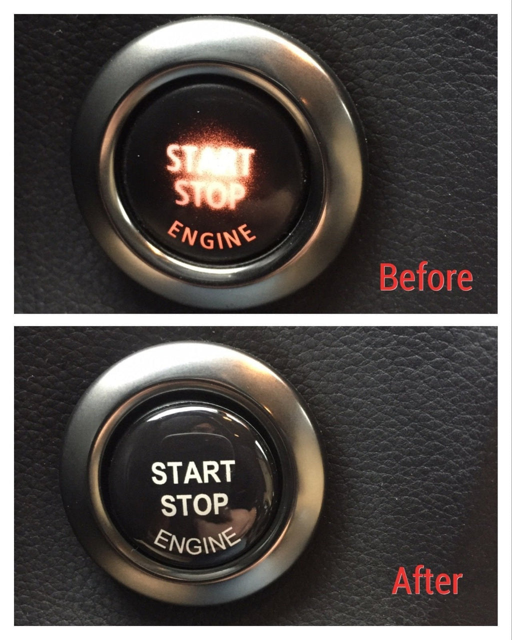 Sunyat Engine Start Stop Button Repair kit 3D Sticker Decal, Compatible with BMW E90 E91 E60 E61 E84 F10 F11 E70 F30 F25 GT - LeoForward Australia