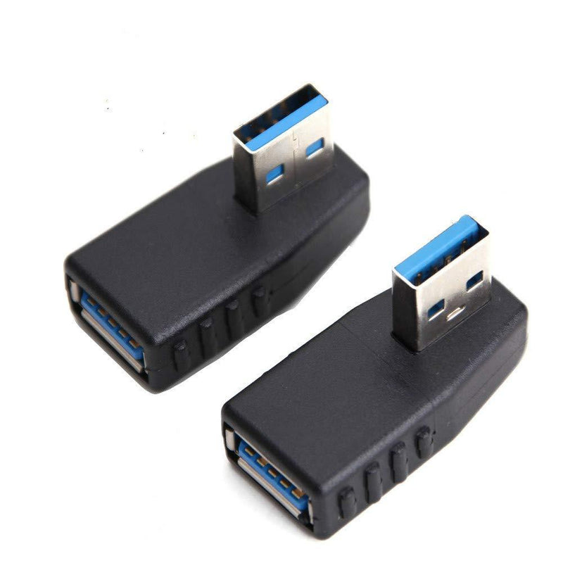  [AUSTRALIA] - USB 3.0 Adapter 90 Degree Male to Female Coupler Connector Plug Left Angle and Right Angle by Oxsubor