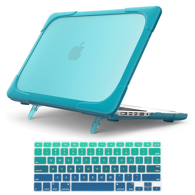 For Macbook Pro 15 Retina Case,StrongCase [Heavy Duty][Dual Layer] Hard Case Cover with Plastic Bumper for Apple Macbook Pro 15.4" with Retina Display (Compatible with A1398 2012-2015 Release) - Blue - LeoForward Australia