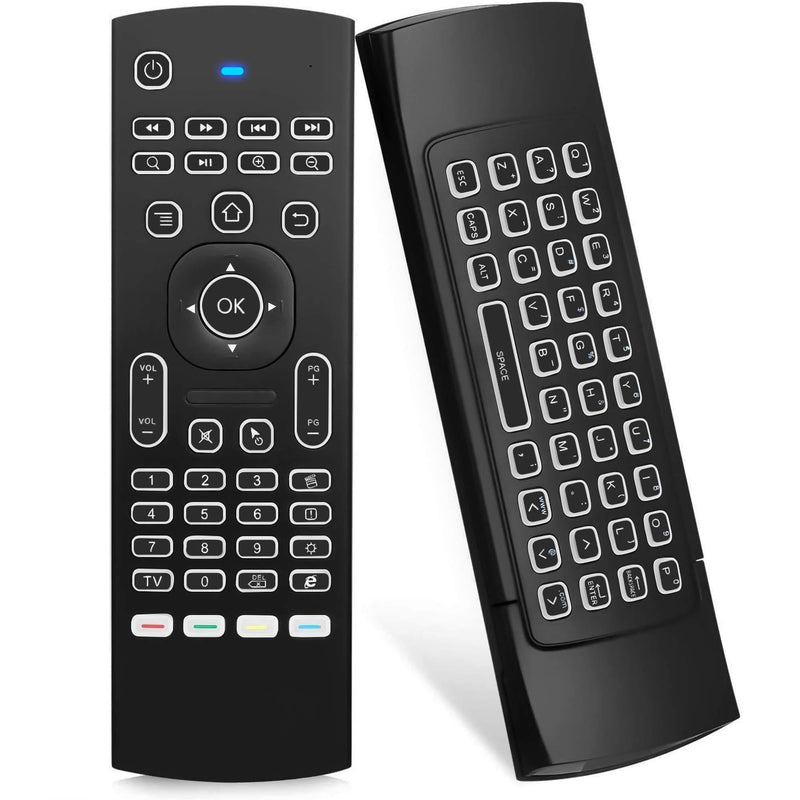 ILEBYGO Air Mouse for Android tv Box, Mini Wireless Keyboard Air Remote Mouse Control with Backlit MX3 IR Learning for Android TV Box, PC, Projector, HTPC etc. MX3 Backlit - LeoForward Australia
