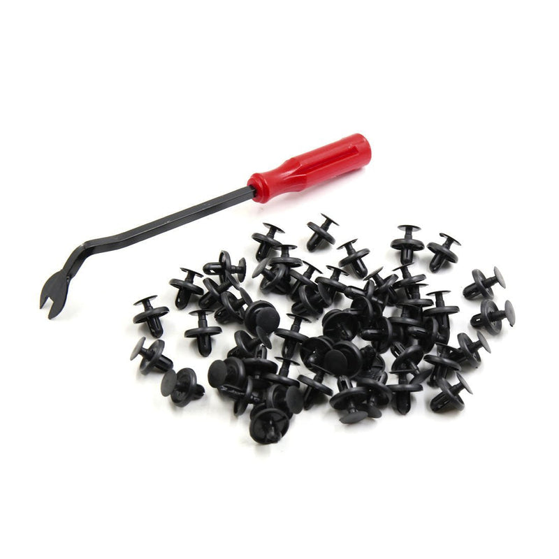 uxcell 50Pcs Car Retainer Clips Rivets with 1 Pcs Plastic Fastener Remover for Toyota for Lexus - LeoForward Australia