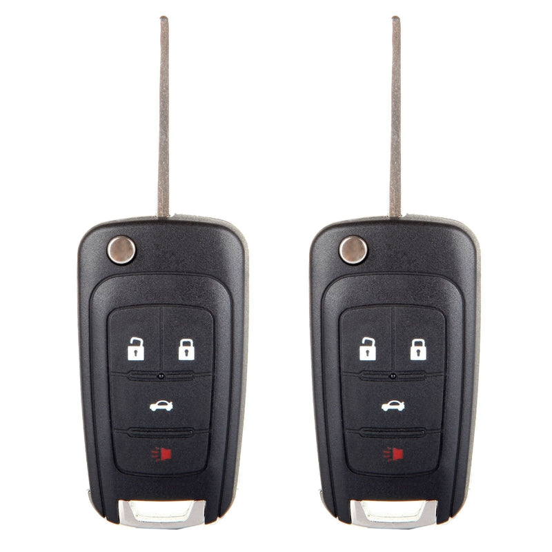  [AUSTRALIA] - ECCPP Replacement fits for Uncut Keyless Entry Remote Key Fob 2010-2016 Chevrolet Camaro/Chevrolet Cruze/Chevrolet Equinox/Chevrolet Malibu OHT01060512 (Pack of 2)