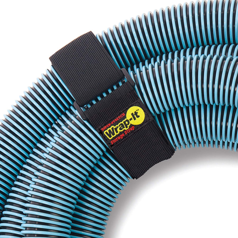  [AUSTRALIA] - Super-Stretch Wrap-It Storage Straps, 24" (4 Pack) - Elastic Hook and Loop Cinch Straps - Garden Hose Strap, Pool Hose Organizer, Cables Straps, Extension Cord Wrap, Garage and RV Storage Accessories 24" (4 Pack) Black