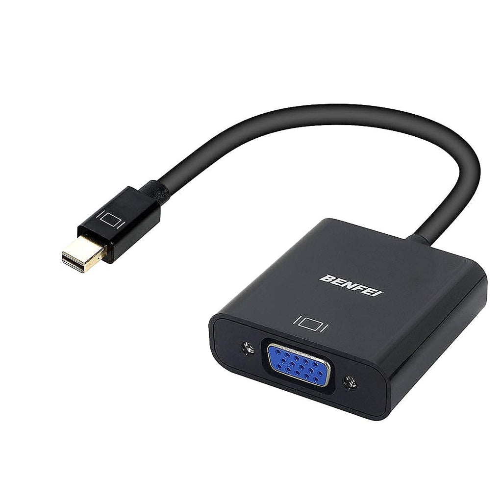 Mini DisplayPort to VGA, Benfei Mini DP Display Port to VGA (Thunderbolt Compatible) Male to Female Adapter Compatible for ThinkPad SurfacePro PC 1 PACK - LeoForward Australia