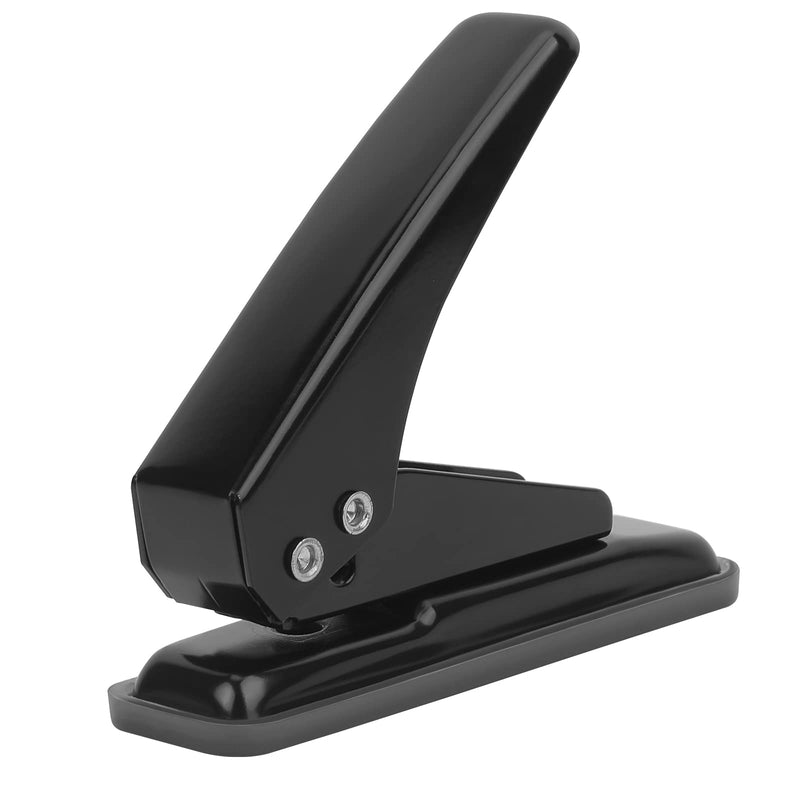  [AUSTRALIA] - MROCO Hole Punch 1/4" Hole Puncher Single Hole Punch One Hole Punch 1 Hole Punch with Non-Skid Base for Paper, Card, Plastic, Leather, Tag, Chipboard and Art Project, 20 Sheets Punch Capacity, Black