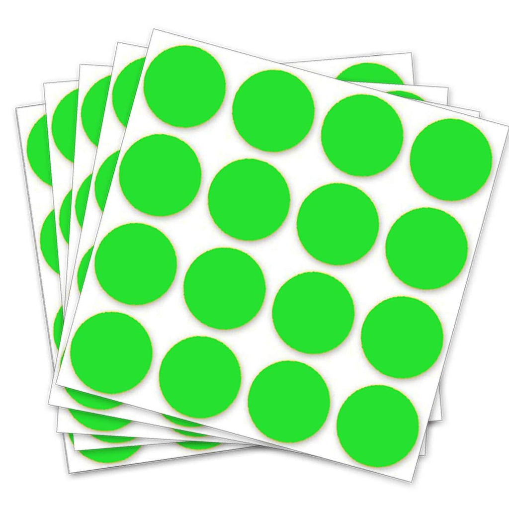 1" Round Color Coding Circle Dot Stickers,Writable Suface Self-Adhesive Removable Labels-Target Patches(1008 PCS) (Green) Green - LeoForward Australia