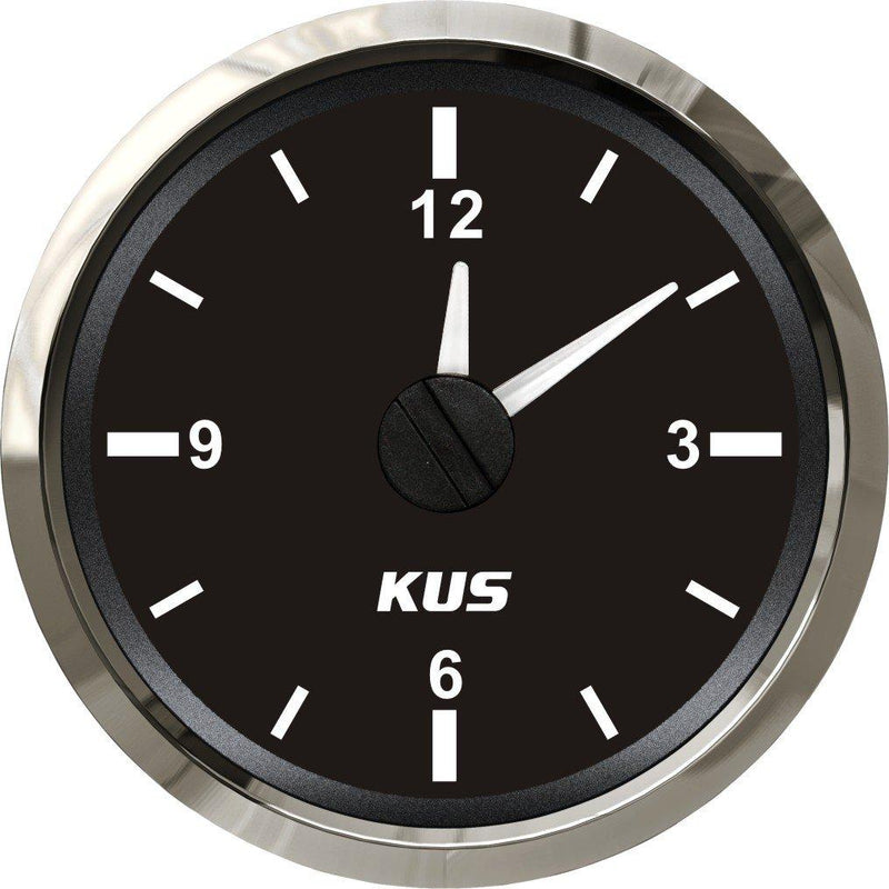  [AUSTRALIA] - KUS Pactrade Marine Boat Marine Car RV Truck Hour Quartz Clock Gauge Dial 12 Hour 12V/24V