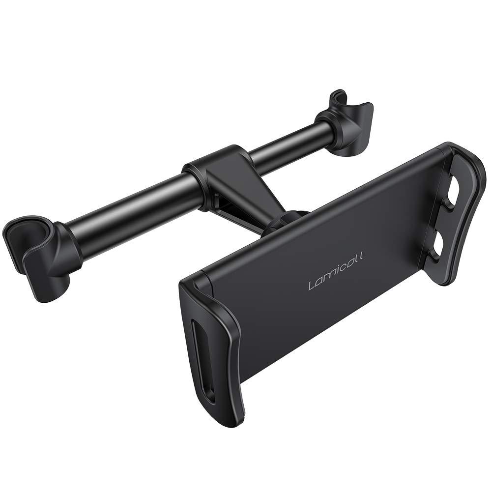  [AUSTRALIA] - Car Headrest Mount, Lamicall Tablet Headrest Holder - Stand Cradle Compatible with Devices Such as iPad Pro Air Mini, Galaxy Tabs, Other 4.7 -10.5" Cellphones and Tablets - Black
