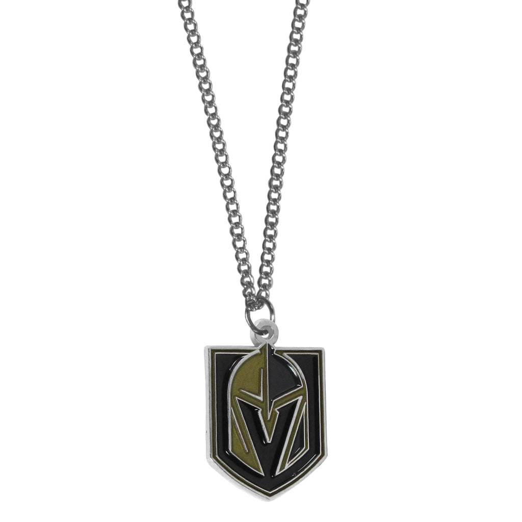  [AUSTRALIA] - NHL Siskiyou Sports Fan Shop Vegas Golden Knights Chain Necklace with Small Charm 22 inch Team Color