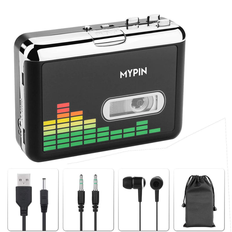  [AUSTRALIA] - USB Cassette to MP3 Converter, Portable Walkman Cassette Audio Music Player Tape-to-MP3 Converter with Earphones, Volume Control, No PC Required