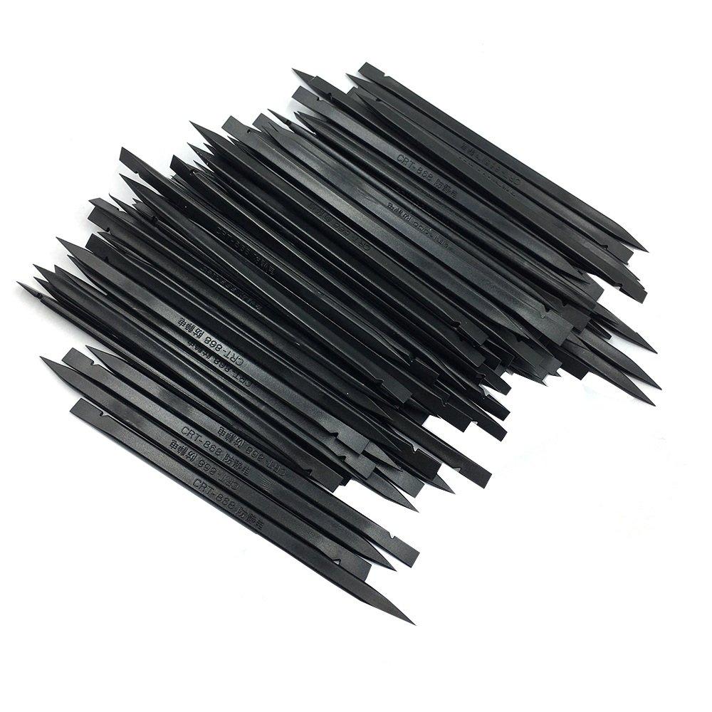  [AUSTRALIA] - 100 Pieces 5.91 Inches Professional Nylon Spudgers Open Pry Bar for Repairing Laptop iPhone iPad Smartphone PC Black Stick Prying Tools 100