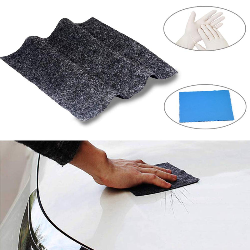  [AUSTRALIA] - Dualshine Car Scratch Remover Cloth, Magic Scratch Removal- 1 Pack with Accessories, Car Scratch Repair Kit for Repairing Car Scratches and Light Scratches Remover Scuffs on Surface One-black With Accessories